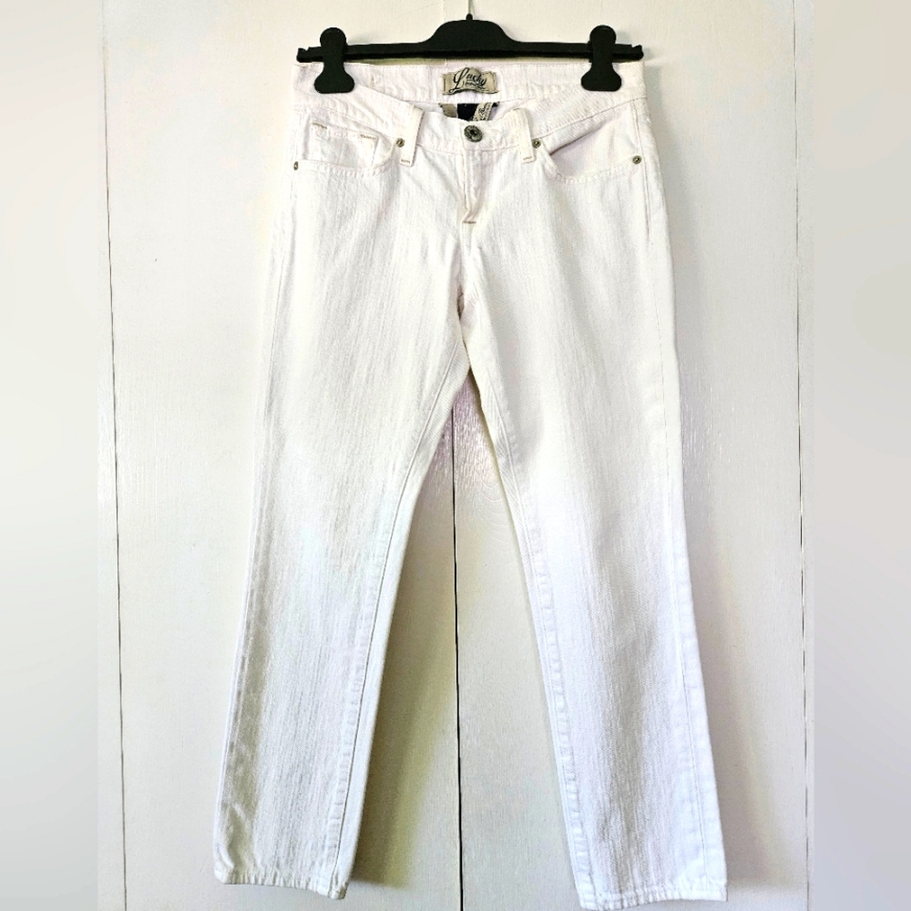 Lucky Brand White Denim Capri Size 4/27